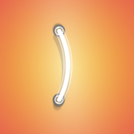 Realistic neon from a set, vector illustrationのイラスト素材