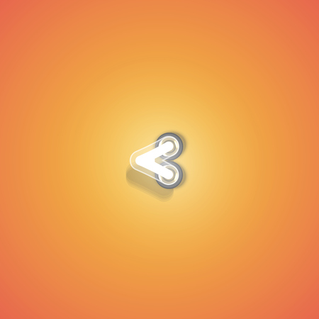 Realistic neon from a set, vector illustrationのイラスト素材