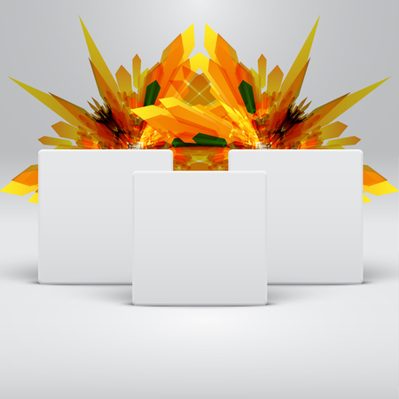 White abstract template with yellow arrows background, vectorのイラスト素材