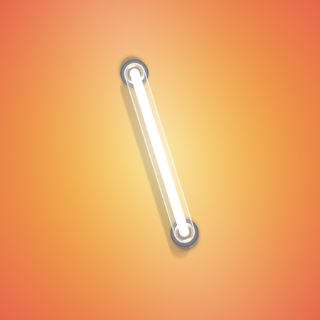 Realistic neon from a set, vector illustrationのイラスト素材