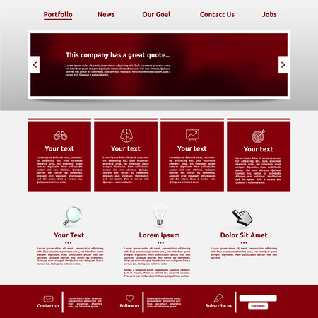 Modern website template for business, vector illustrationのイラスト素材