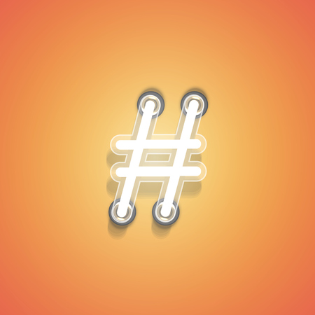 Realistic neon from a set, vector illustrationのイラスト素材