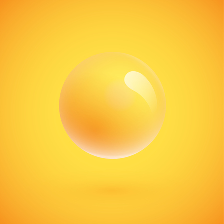 Colorful spheres floating, realistic vector illustrationのイラスト素材