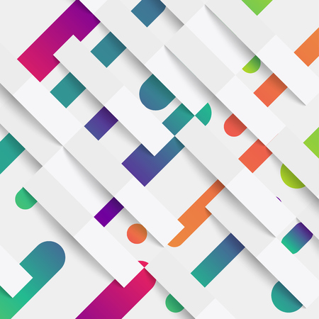 Colorful abstract background with balls and lines for advertising, vector illustrationのイラスト素材