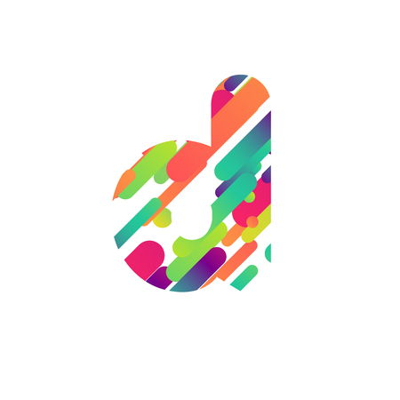 Colorful character from a typeset, vector illustrationのイラスト素材