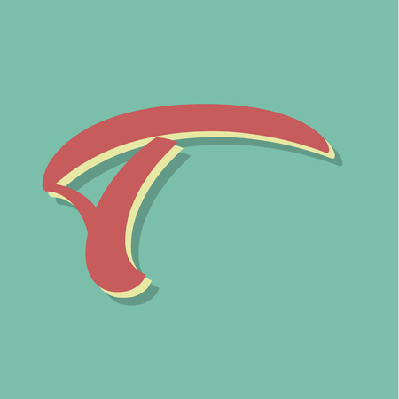 Retro character from a fontset, vector illustrationのイラスト素材