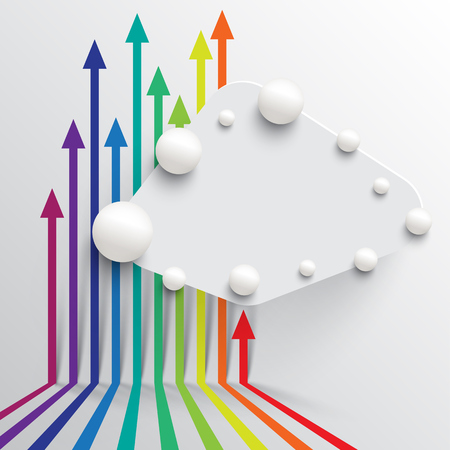 Colorful and clean template with arrows, vector illustrationのイラスト素材