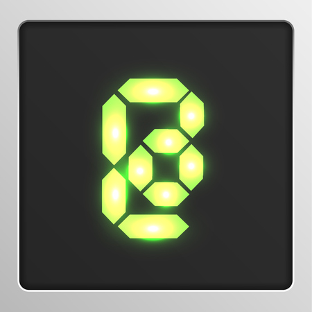 Digital character set typeface on a screen, vector illustrationのイラスト素材