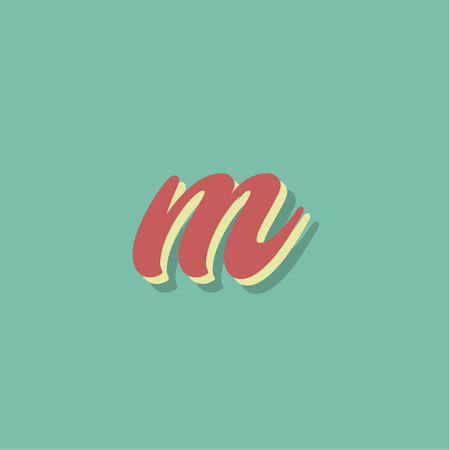 Retro character from a fontset, vector illustrationのイラスト素材