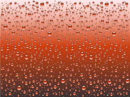 Realistic water drops on a plain glass, vector illustrationのイラスト素材