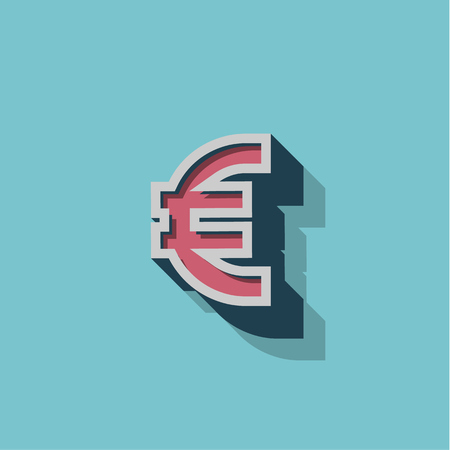 Retro 3D character from a fontset, vector illustrationのイラスト素材