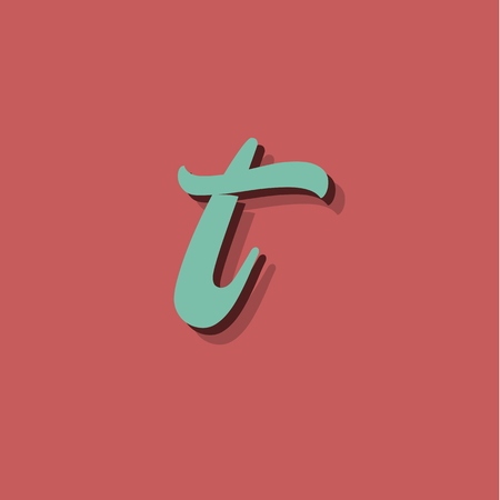 Retro character from a fontset, vector illustrationのイラスト素材
