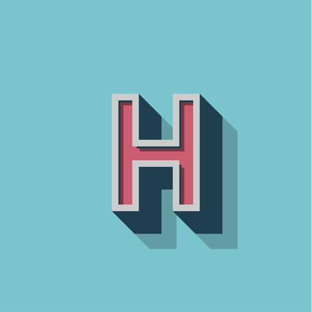 Retro 3D character from a fontset, vector illustrationのイラスト素材