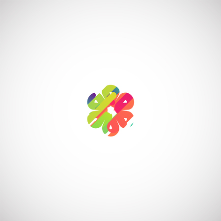 Colorful character from a typeset, vector illustrationのイラスト素材