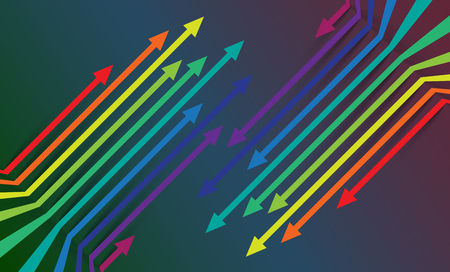 Colorful arrows background, vectorのイラスト素材