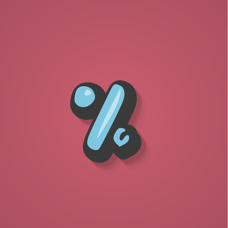 Comic character from a fontset, vector illustrationのイラスト素材