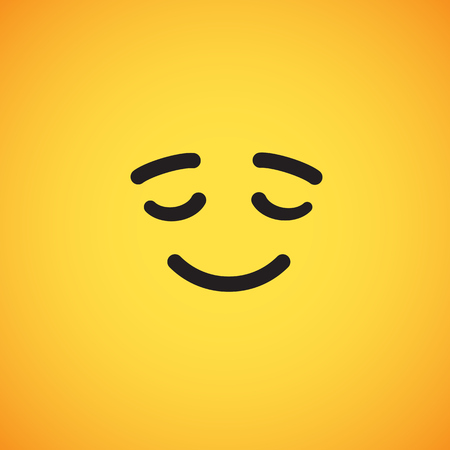 Cute yellow emoticon for web, vector illustrationのイラスト素材