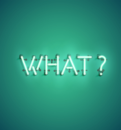 Neon realistic word for advertising, vector illustrationのイラスト素材