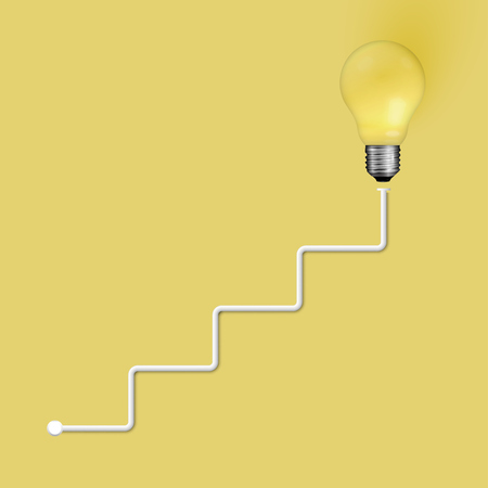 High detailed realistic light bulb illustration, vectorのイラスト素材