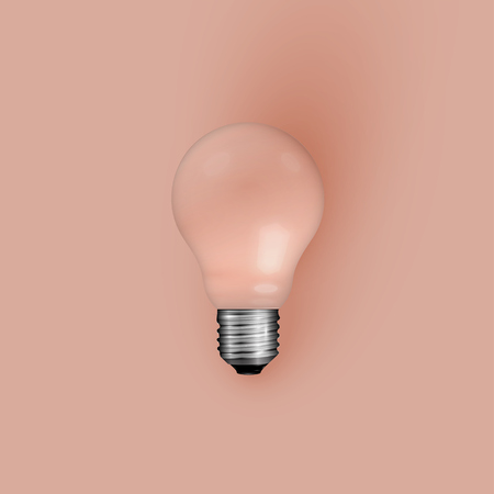High detailed realistic light bulb illustration, vectorのイラスト素材