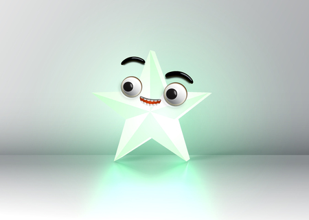 High detailed smiley star, vector illustrationのイラスト素材