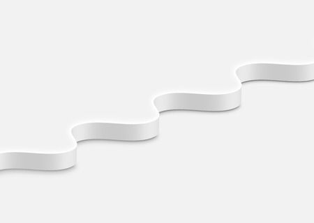 High-detailed abstract white waves, vector illustrationのイラスト素材