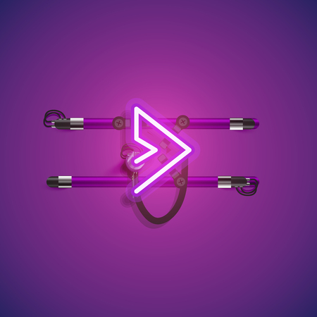 Realistic neon character with wires and console, vector illustrationのイラスト素材