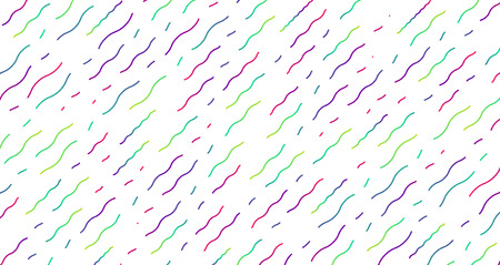 Colorful neon dashed lines, vector illustration