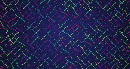 Colorful neon dashed lines, vector illustrationのイラスト素材