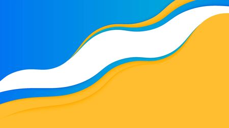 Colorful wavy background, vector illustrationのイラスト素材