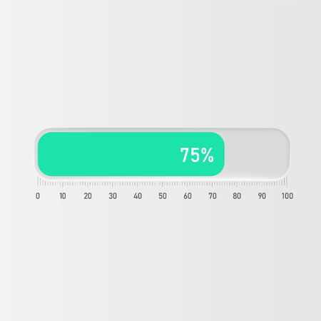 Very high detailed white user interface slider set for websites and mobile apps, vector illustrationのイラスト素材