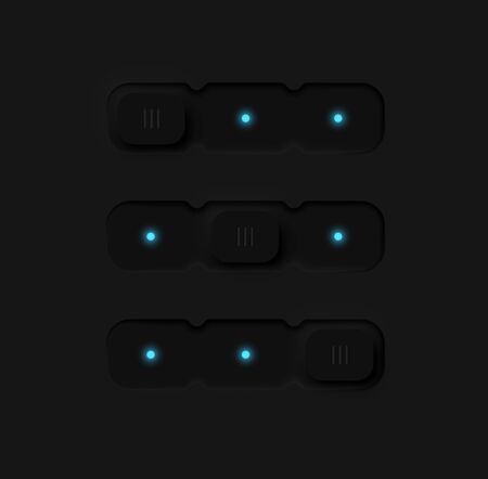 Very high detailed black user interface slider for websites and mobile apps, vector illustrationのイラスト素材