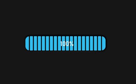Very high detailed black user interface loading bar for websites and mobile apps, vector...
