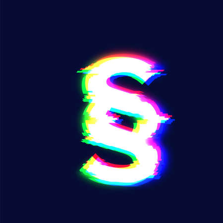 Realistic chromatic aberration character 'p' from a font, vector illustrationのイラスト素材