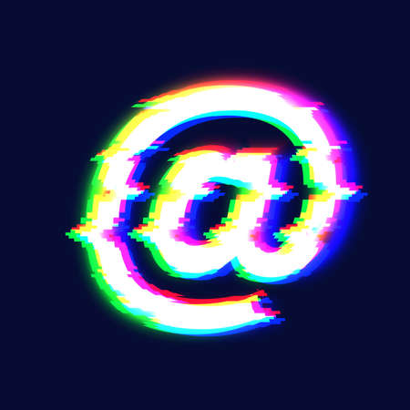 Realistic glitch font character 'equal sign' vector illustrationのイラスト素材