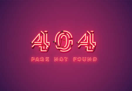 '404 PAGE NOT FOUND' text written with realistic pixel font, vector illustration
