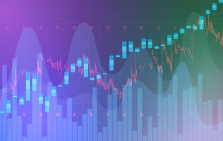 High detailed charts of growing markets, vector illustration