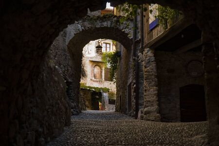 Tenno medieval historical village- street detailの写真素材