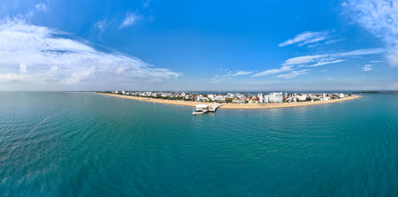 Lignano Sabbiadoro beach - aerial panoramic on the sea