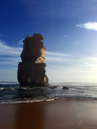 The Twelve Apostles are a collection of limestone stacks off the shore of Port Campbell National Park, by the Great Ocean Road in Victoria, Australia.の写真素材