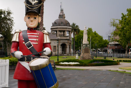 Public Decoration for the December Holidays in Ballaratの写真素材
