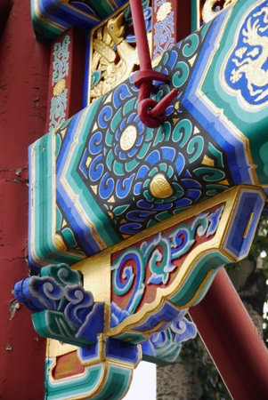 No corner too small to receive attention and decoration at the Historic Summer Mountain Palace.の写真素材