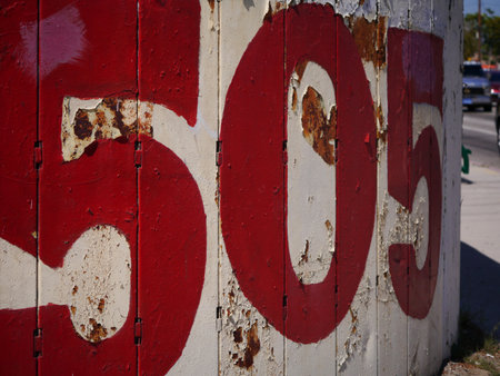 An aged and weathered sign in downtown LA has left an untethered 505.