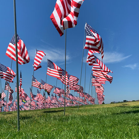 Standing in the middle of a 9/11 tribute.のeditorial素材