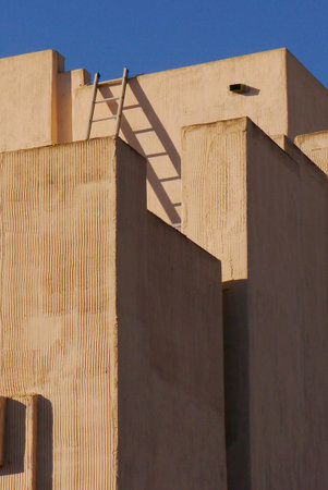A work crew leaves their rung ladder for tomorrow's shift. Ventura, CA 2014のeditorial素材