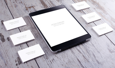 Mockup business template. High resolution. 3D reanderの写真素材
