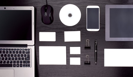 Mockup business template. High resolution. 3D renderの写真素材