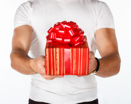 man with  gift. High resolution.の写真素材