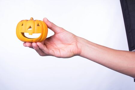 Pumpkin on white. High resolution. 3D renderの写真素材