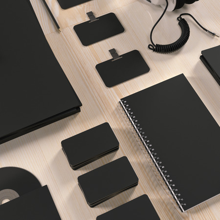 Mockup business template. High resolution. 3D renderの写真素材